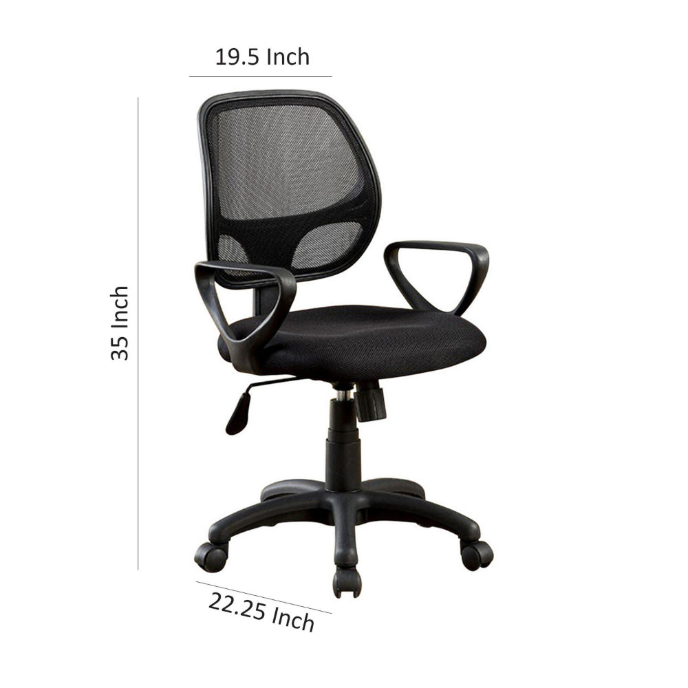 Benzara Black Contemporary Adjustable Height Swivel Executive Chair Benzara Black Contemporary Adjustable Height Swivel Executive Chair