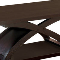 Arkley Contemporary Style Coffee Table, Dark Walnut - BM123070