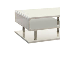 Ninove I Contemporary Style Coffee Table, White - BM123078