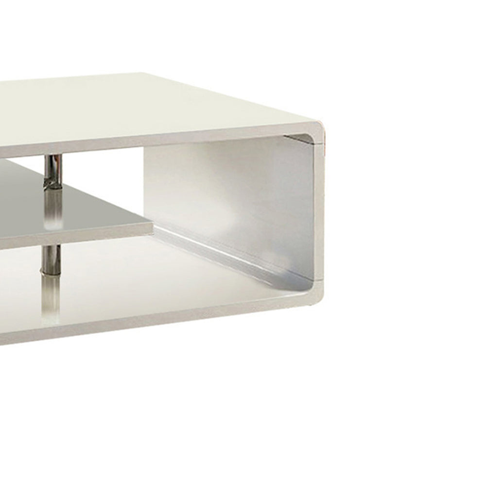 Ninove I Contemporary Style Coffee Table, White - BM123078