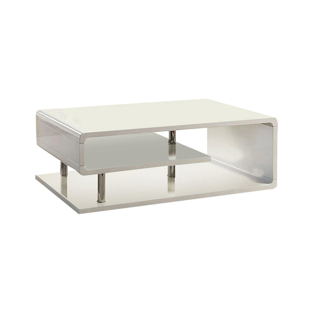 Ninove I Contemporary Style Coffee Table, White - BM123078