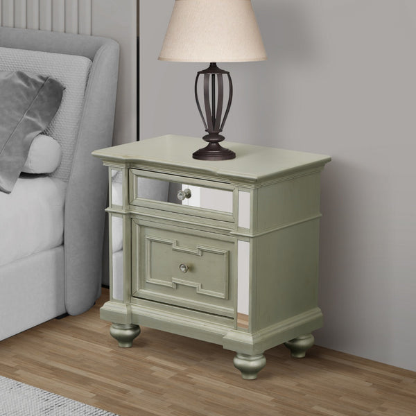 Salamanca Contemporary Night Stand In Silver - BM123245