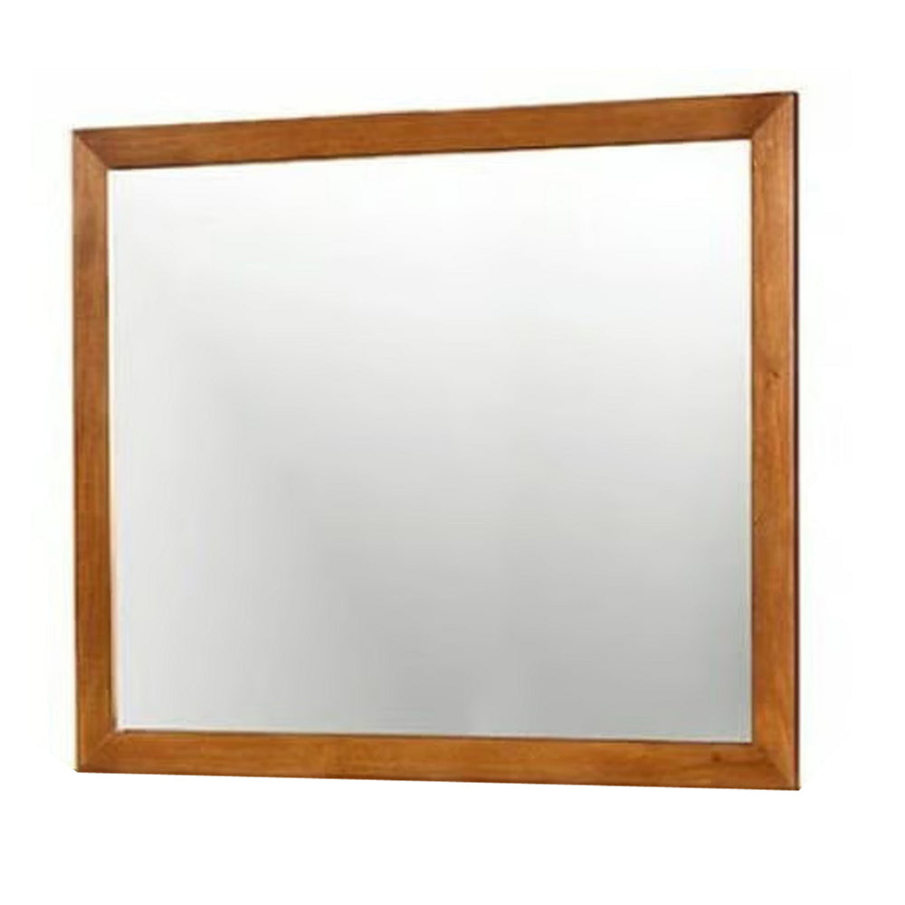 BM123354 Lennart Mid-Cent Modern Mirror, Oak Finish