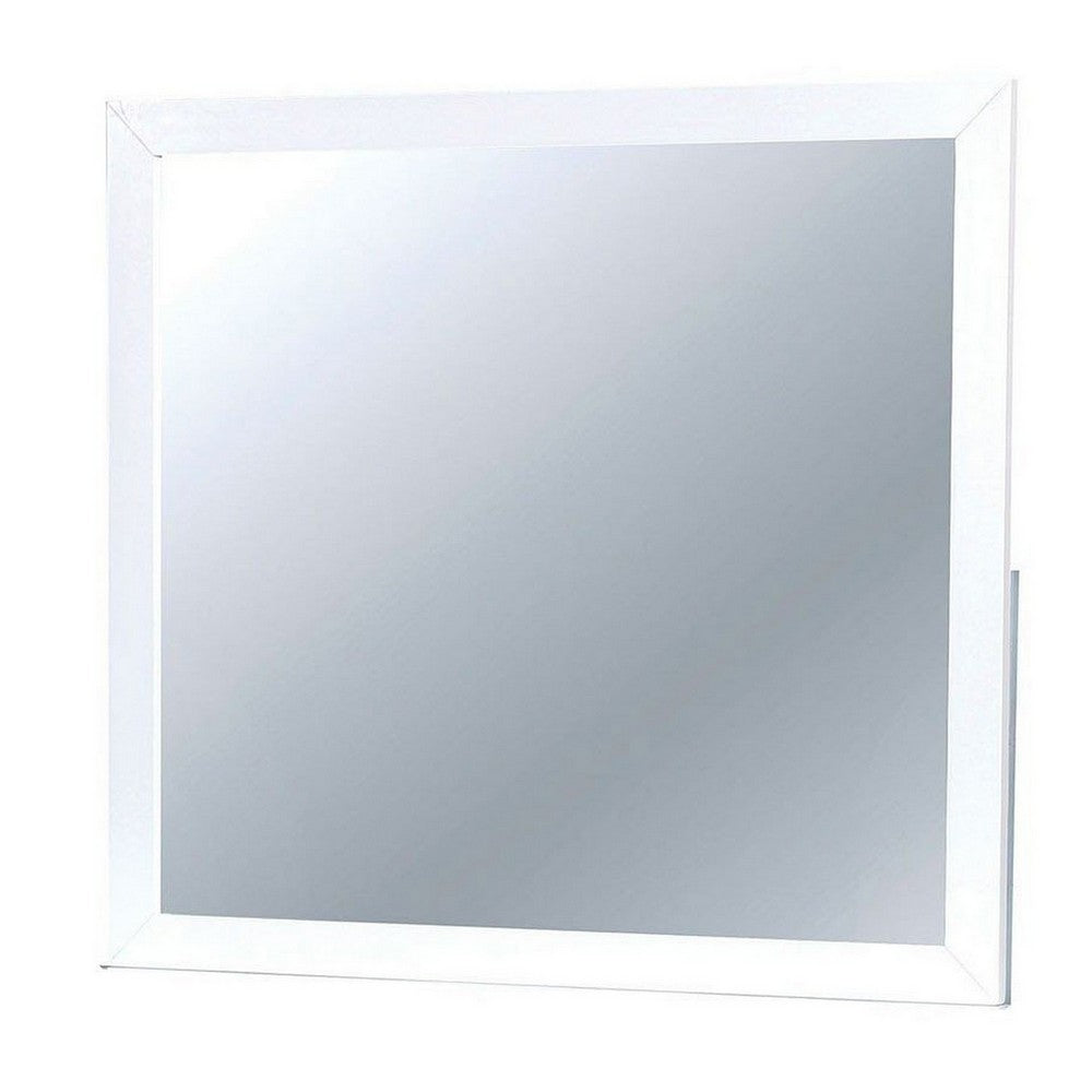 Lennart II White Rectangular Mirror - FOA-CM7386WH-M