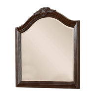 Bellefonte Baroque Style Mirror In Brown Cherry Finish - FOA-CM7267M