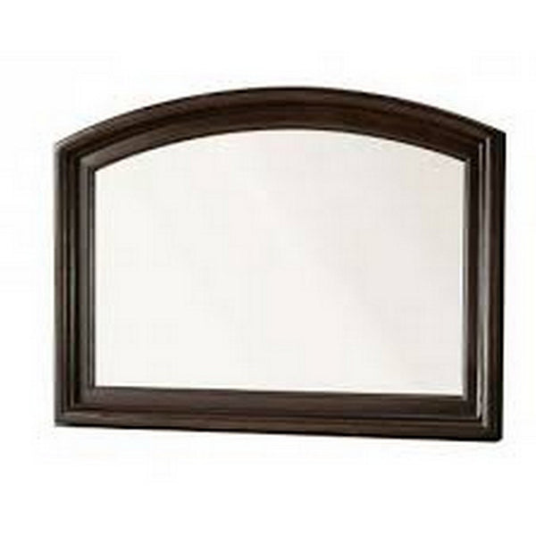 Litchville Contemporary Style Mirror , Brown Cherry - FOA-CM7383M