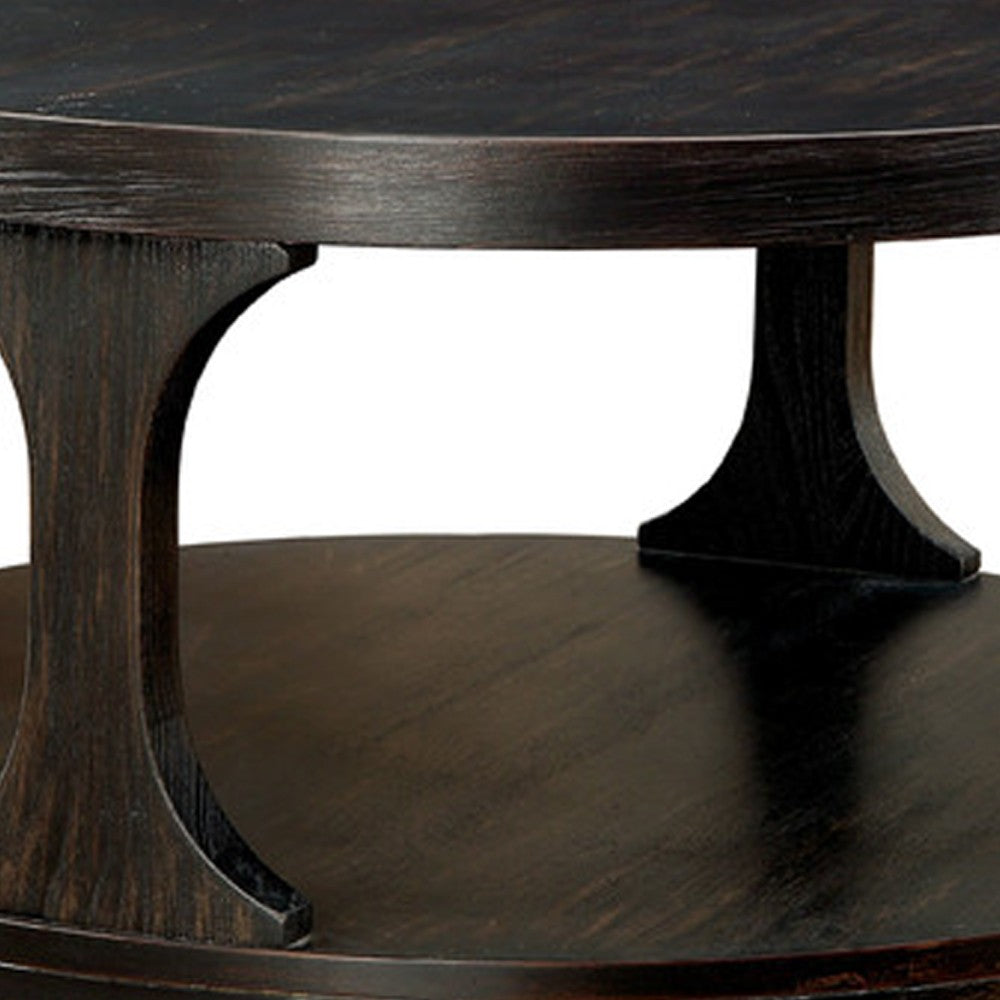 Carrie Transitional Coffee Table, Antique Black - BM123823