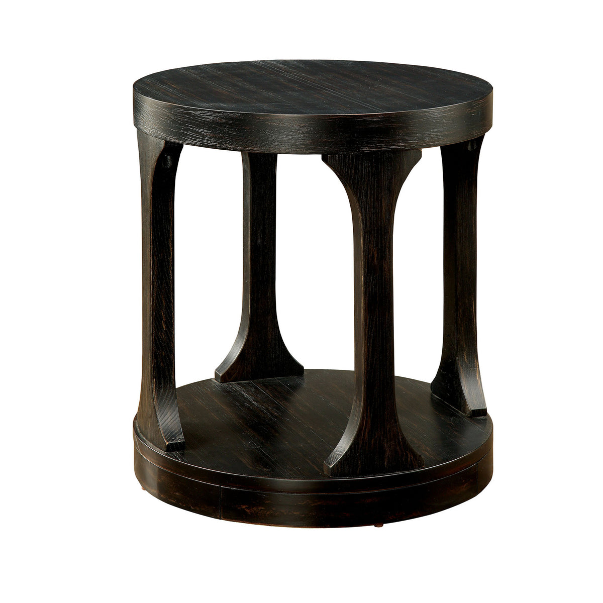 BM123836 Carrie Transitional End Table, Antique Black