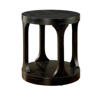 BM123836 Carrie Transitional End Table, Antique Black