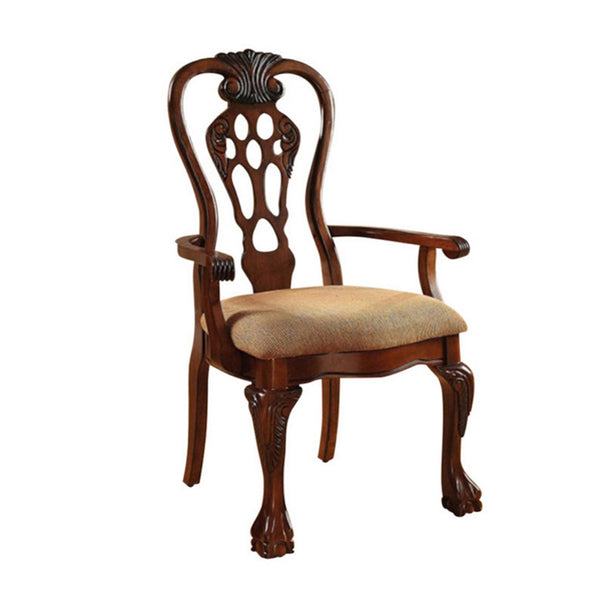 BM131215 George Town Traditional George Town Arm Chair, Set Of 2, Cherry Finish