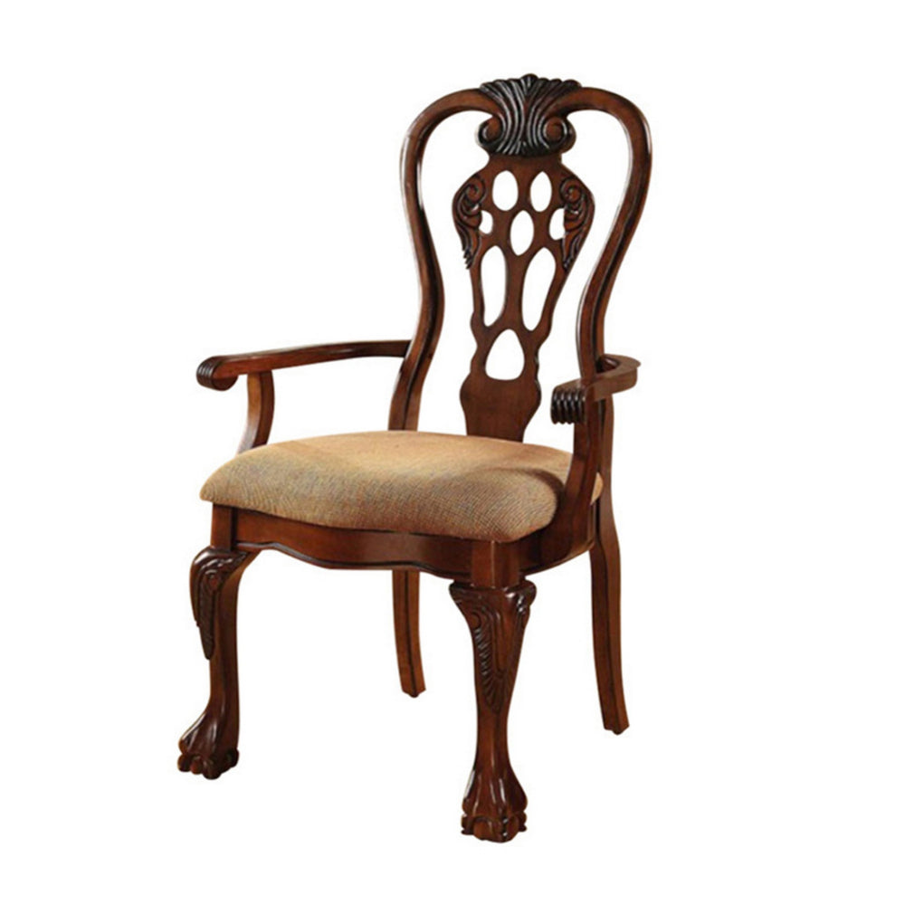 BM131215 George Town Traditional George Town Arm Chair, Set Of 2, Cherry Finish