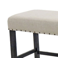 Sania II Rustic Counter Ht. Bench, Antique Black Finish - BM131235