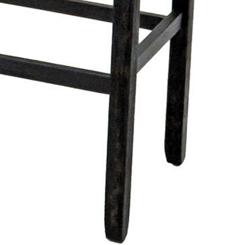 Sania II Rustic Counter Ht. Bench, Antique Black Finish - BM131235