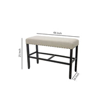 Sania II Rustic Counter Ht. Bench, Antique Black Finish - BM131235