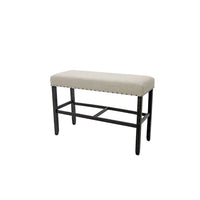 Sania II Rustic Counter Ht. Bench, Antique Black Finish - BM131235