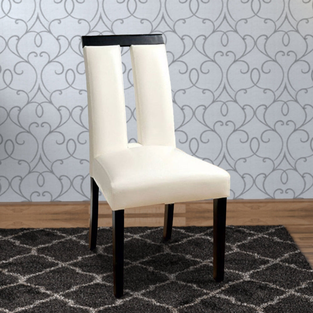 BM131300 Luminar Contemporary Side Chair, Black Finish, Set Of 2