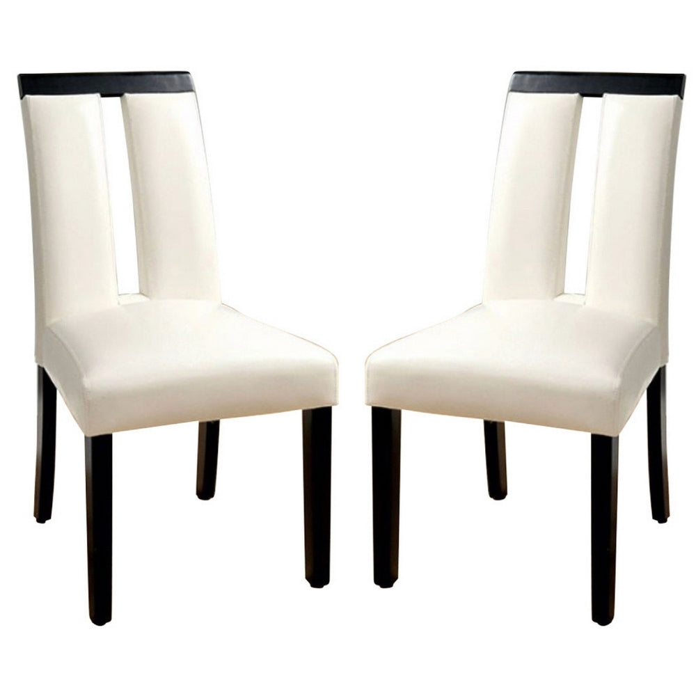 BM131300 Luminar Contemporary Side Chair, Black Finish, Set Of 2
