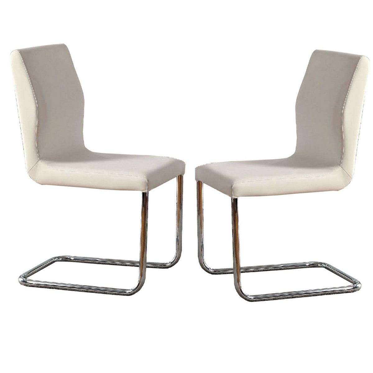 Lodia I Contemporary Side Chair, White, Set of 2 - BM131344
