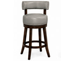BM131359 Shirley 29" Barstool Withpu Cushion, Gray Finish, Set Of 2