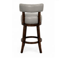 BM131359 Shirley 29" Barstool Withpu Cushion, Gray Finish, Set Of 2