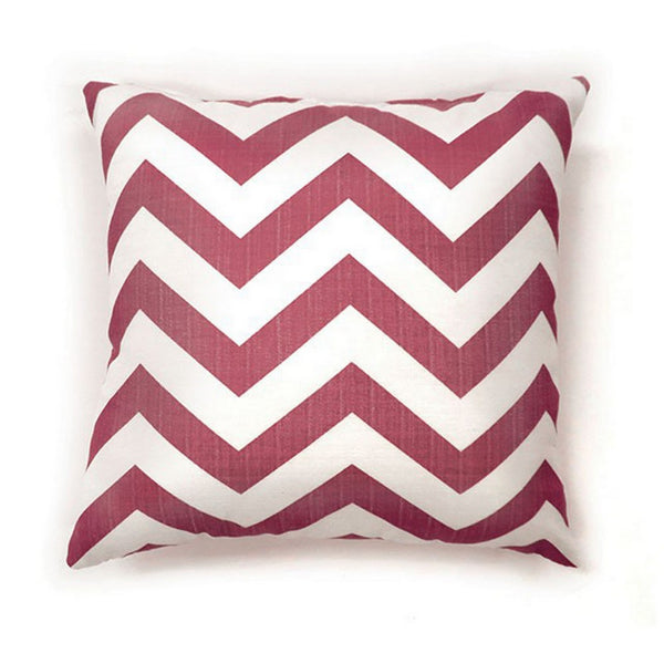 Zoe Contemporary Pillow, Red Chevron, Set of 2 - FOA-PL6022RD-S-2PK