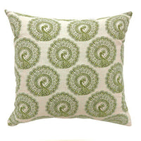 FIFI Contemporary Big Pillow With pattern Fabric, Green Finish, Set of 2 - BM131622