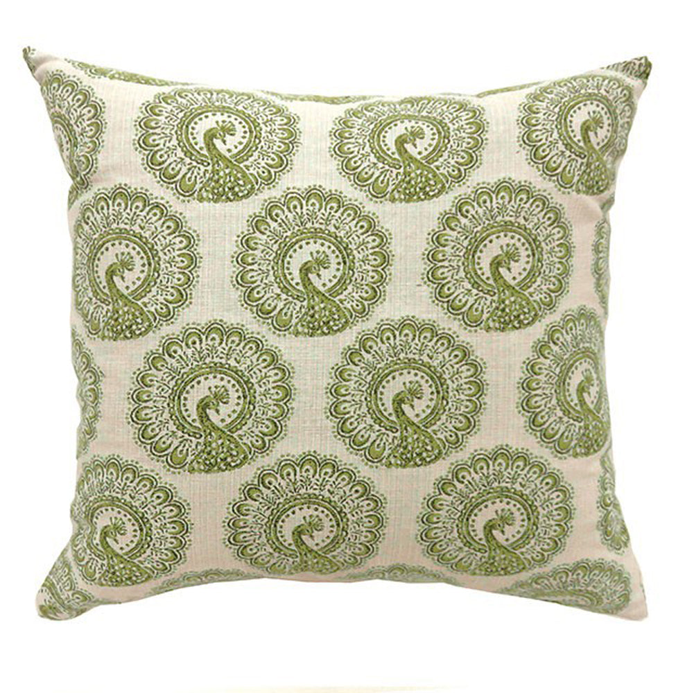 FIFI Contemporary Big Pillow With pattern Fabric, Green Finish, Set of 2 - BM131622