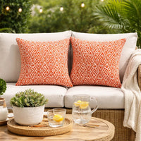 CICI Contemporary Small Pillow With fabric, Red Finish, Set of 2 - BM131641