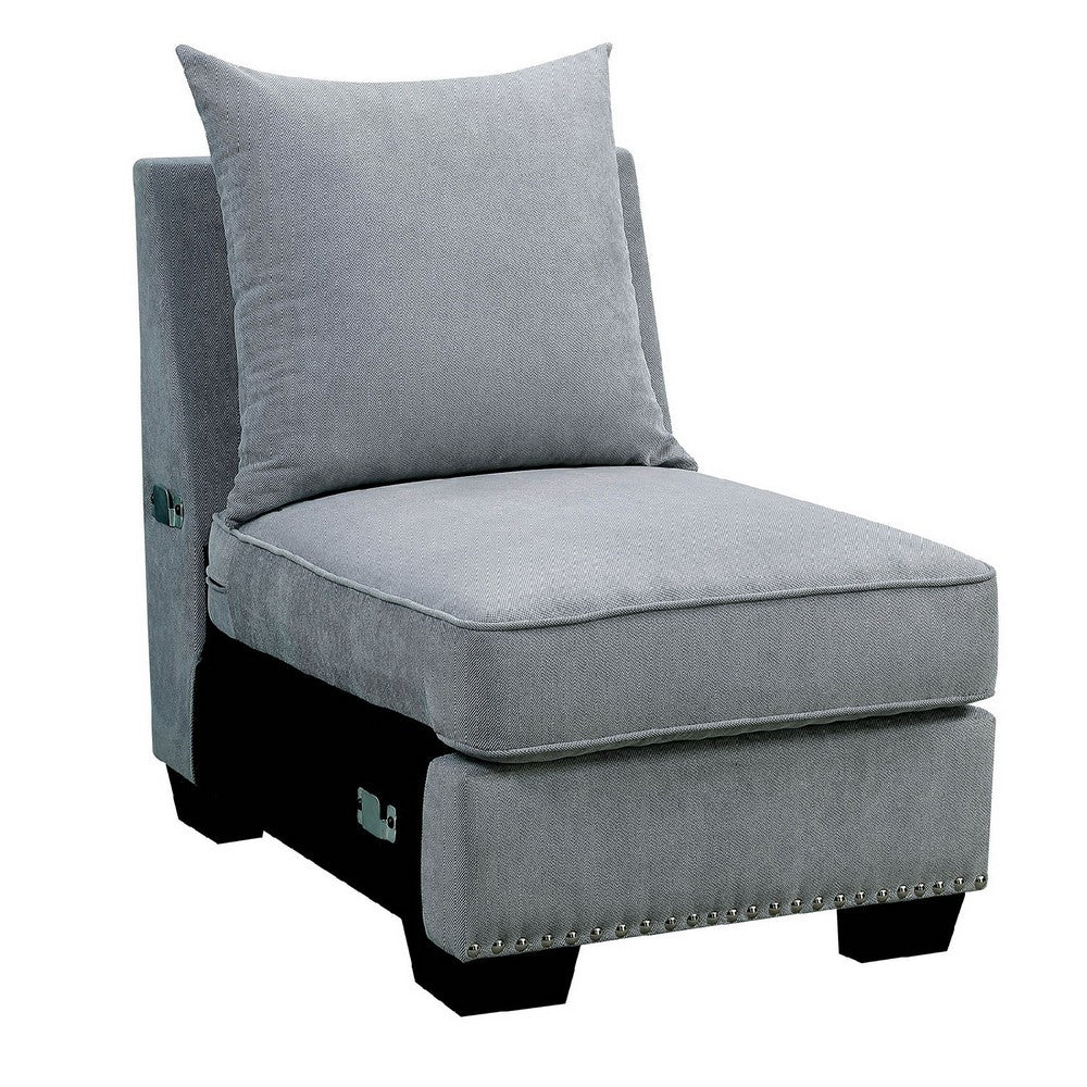 Skyler II Traditional Armless Chair, Gray Finish - BM131761