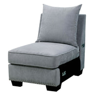 Skyler II Traditional Armless Chair, Gray Finish - FOA-CM6156GY-CH