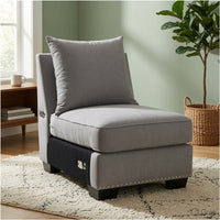 Skyler II Traditional Armless Chair, Gray Finish - BM131761