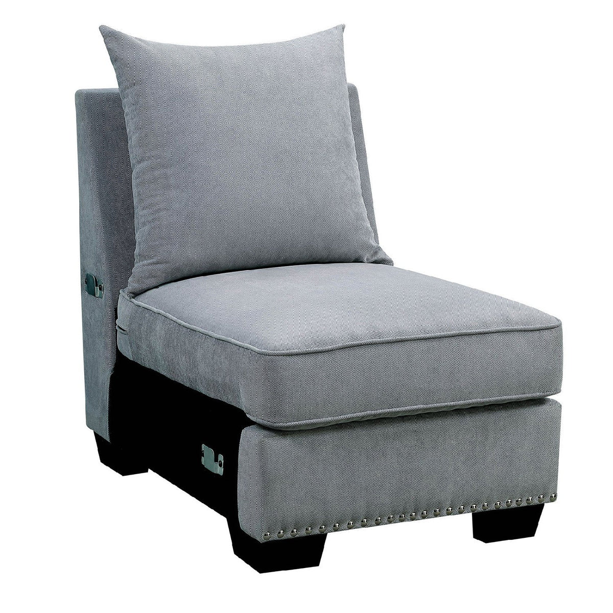 Skyler II Traditional Armless Chair, Gray Finish - BM131761