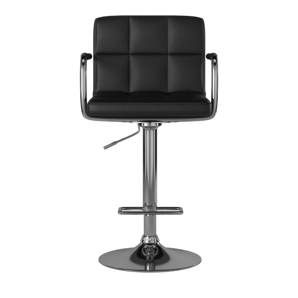 Corfu Contemporary Bar Chair With Arm, Black - BM131809