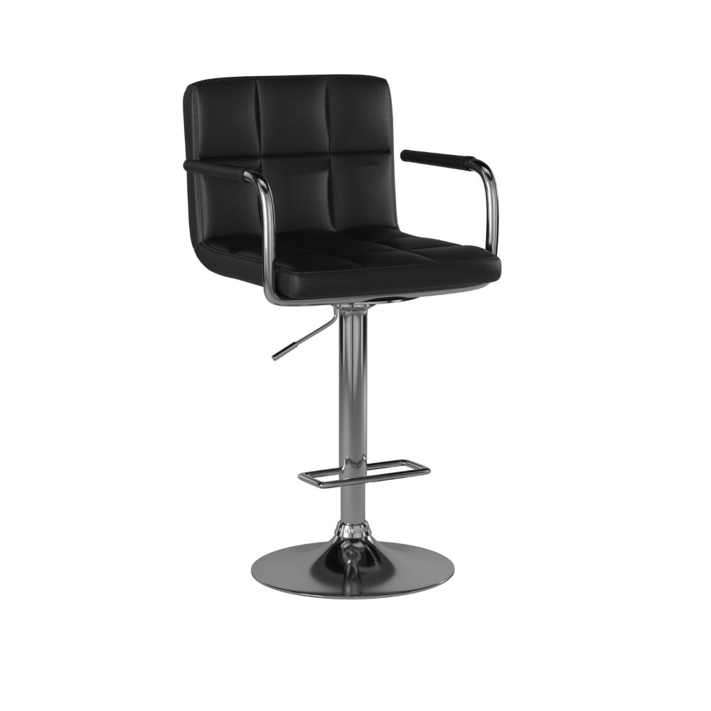 Corfu Contemporary Bar Chair With Arm, Black - BM131809