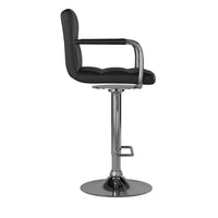 Corfu Contemporary Bar Chair With Arm, Black - BM131809