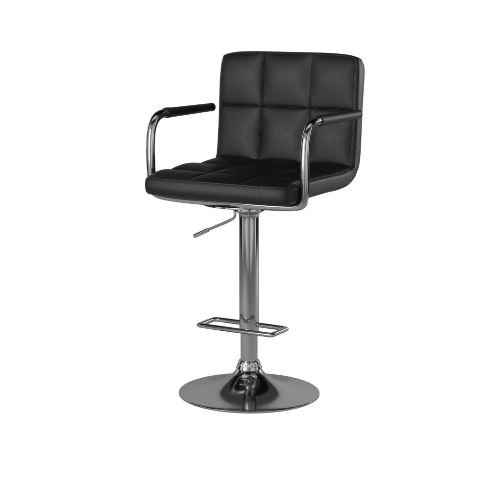 Corfu Contemporary Bar Chair With Arm, Black - BM131809