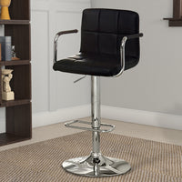 Corfu Contemporary Bar Chair With Arm, Black - BM131809