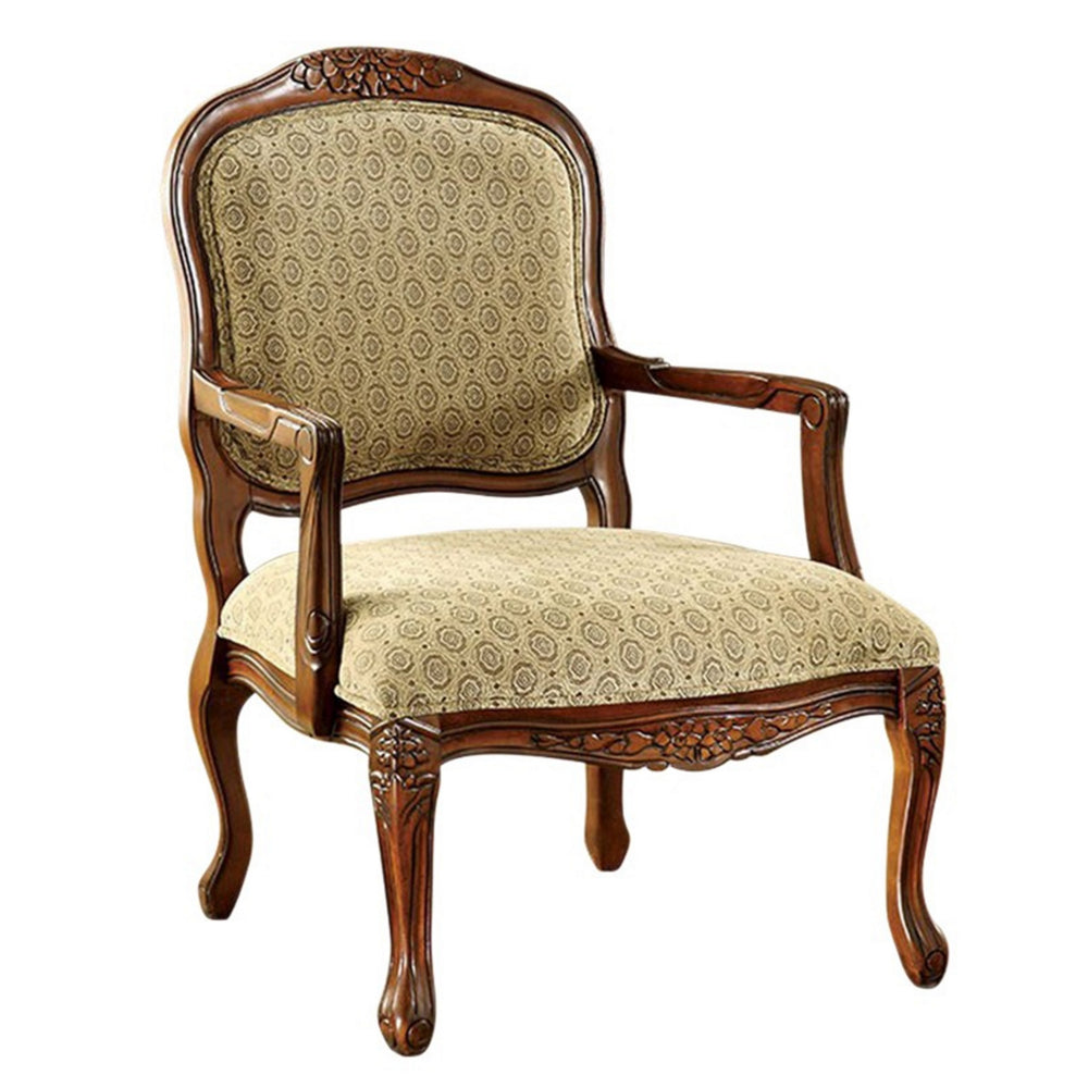 Quintus Traditional Accent Chair , Antique Oak - BM131918