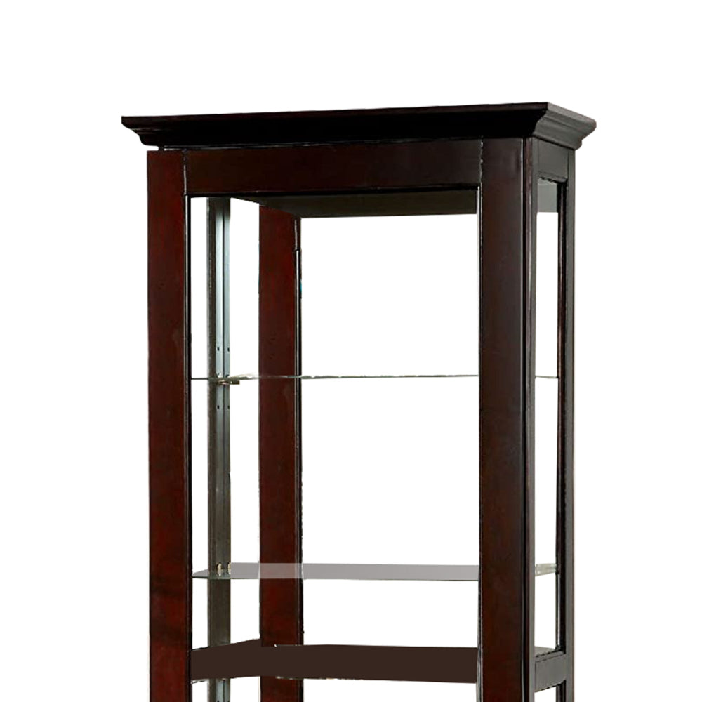 Curio Cabinate In Cappuccino Finish - BM137685