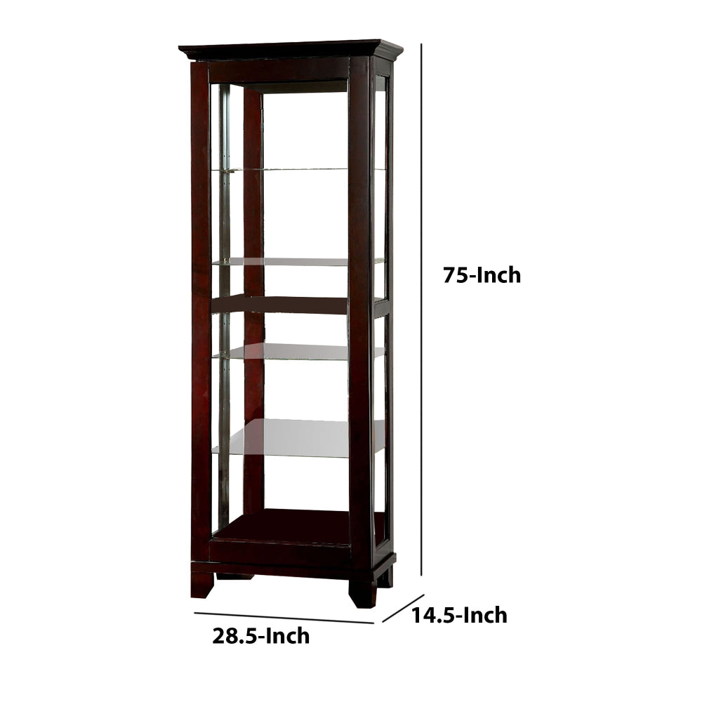 Curio Cabinate In Cappuccino Finish - BM137685