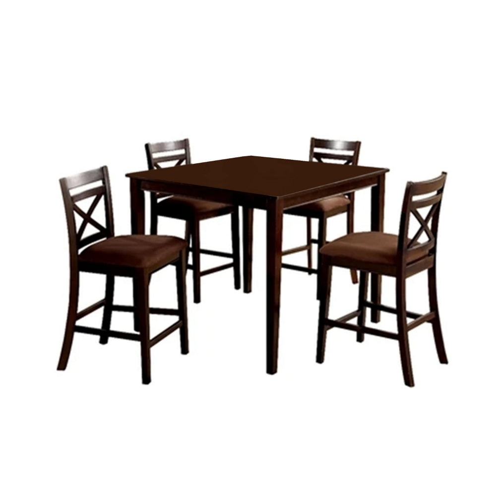 Weston I Dapper Five Counter Table Set, Transitional Style, Espresso - BM137751