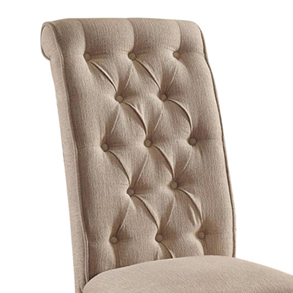 Marshall Transitional Side Chair, Set of two, Black and Ivory - BM141655