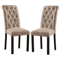 Marshall Transitional Side Chair, Set of two, Black and Ivory - FOA-CM3564SC-2PK