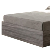 Grained Wooden Frame Full Size Chest Bed with 3 Drawers, Distressed Gray - BM141893
