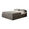 Grained Wooden Frame Full Size Chest Bed with 3 Drawers, Distressed Gray - BM141893