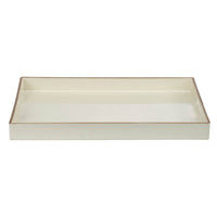 BM145590 Mimosa Rectangle Tray With Cutout Handles, White