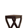 Square Top Wooden Plant Stand with Curved Legs and Shelves, Large, Dark Brown - BM148788