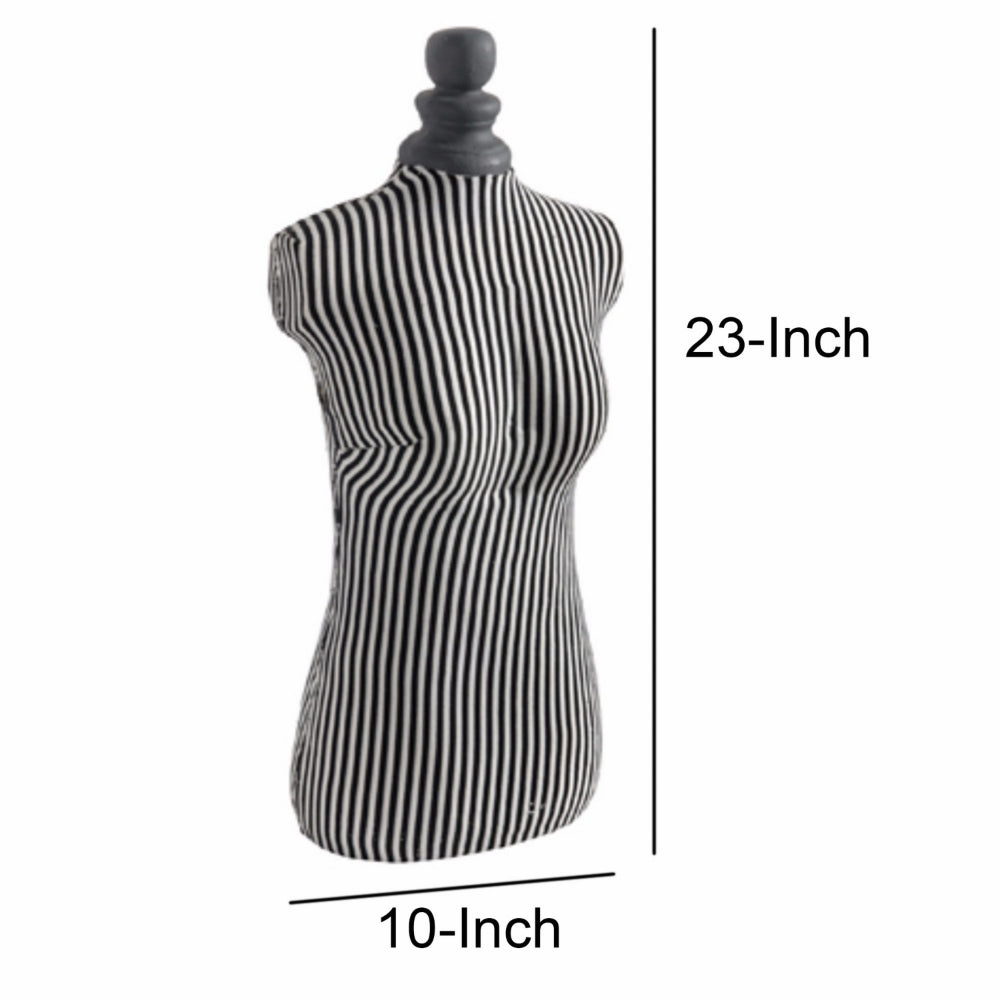 BM150780 Fabric Wrapped Mannequin In Black and White