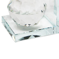 8 Inch Beautiful Natural Crystal Diamond Bookends, Set of 2, Clear - BM153947