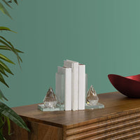 8 Inch Beautiful Natural Crystal Diamond Bookends, Set of 2, Clear - BM153947